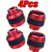 Resim Hightower 4 Adet Kırmızı Motosiklet Çatal Ve Lastik Koruyucu Alüminyum Alaşım Düşüş Koruması 