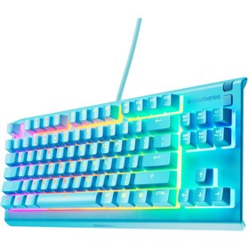 Resim SteelSeries Apex 3 TKL RGB Suya ve Toza Dayanıklı Türkçe Gaming Klavye – Mavi 
