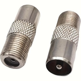 Resim 2 adet F-Tipi Erkek TV/Radyo Erkek Bağlantı Elemanları - Mat Bitiş, Güvenli Kilit Mekanizması, Ev Sineması için Dayanıklı Metal Yapı, TV & Ses/Görsel Ekipmanlar, Şık Metallik Yüzey, Pirinç Görünümlü Malzeme 