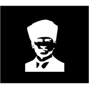 Resim SEÇ Atatürk Silueti Sticker Çok Amaçlı Sticker Etiket 