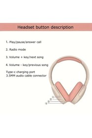 Resim Mi7a P2961 Pembe Kulak Üstü Kablosuz Bluetooth Kulaklık 