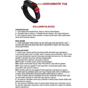 Resim Dzc Kuzenler Avm Laci Örümcek Spderman LED Dokunmatik Ekranlı Dijital Çocuk ve Genç Kol Saati (Akıllı Değiller) 