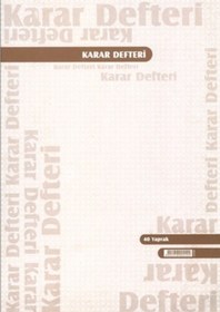 Resim Özkan Karar Defteri Karton Kapak 40 Yaprak N11.1934 