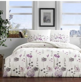 Resim Taç Ranforce Çift Kişilik Nevresim Takımı Jenny Krem 