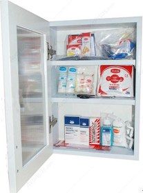 Resim Ecza Dolabı Kapaklı Pvc İlk Yardım Dolabı Çelik Ayna 159 