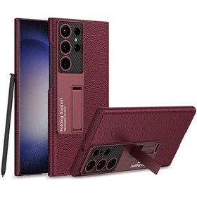 Resim Teleplus Samsung Galaxy Uyumlu S24 Ultra Kılıf Standlı Kıpta Kapak 