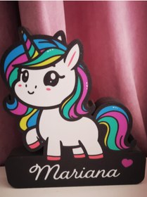 Resim BASKIDURAĞI Unicorn Kişiselleştirilebilir Masa ve Gece Lambası Lightbox 