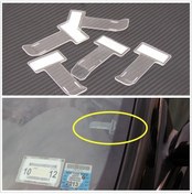 Resim jmsstore 5 Adet Şeffaf Otopark Bilet Tutucu Klip Plastik Zamanlama Bilet Tutucu Araç Ön Camı 