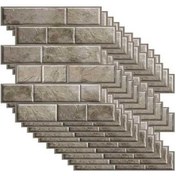 Resim Opulentliving Su Yapıştırılabilir Pvc Duvar Kağıdı - Kahverengi Tuğla Desen, Nem Geçirmez, Ev Dekorasyonu İçin 