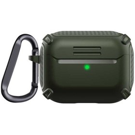 Resim Apple Uyumlu AirPods Pro Kılıf Zore Airbag 26 Silikon-Koyu yeşil Koyu yeşil 