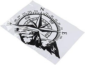 Resim Aramox Pusula dağ çıkartması, evrensel araba pusulası desenli çıkartma 48 x 34 cm dağ çıkartması, arka cam kaput kapı kaporta için dekorasyon 