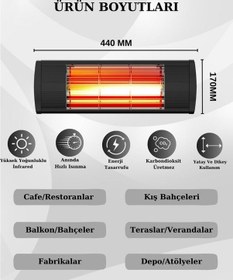 Resim Hottable Supreme 2000 W Su Geçirmez Infrared Dış Ortam Isıtıcı 