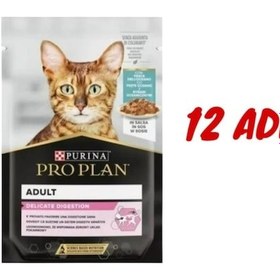 Resim Purina Pro Plan Pouch Sos İçinde Okyanus Balıklı Yetişkin Kedi Konservesi 12 x 85 G 
