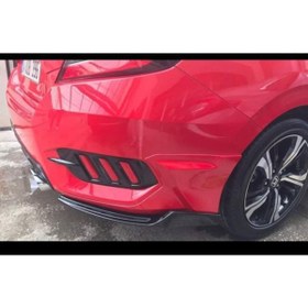 Resim OLED GARAJ Honda Civic İçin Uyumlu Fc5 Arka Tampon Çıkıntılı Kalın Model Flap Takımı 