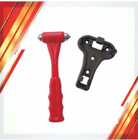 Resim SNSTİCARET Acil Çıkış Çekici Cam Kırma Çekici Çift Uçlu - Takma Aparatlı 