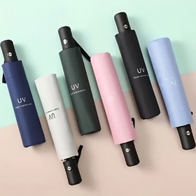 Resim Kompakt 8 Telli Otomatik Katlanır Şemsiye - Rüzgar Geçirmez, Kauçuk Saplı, Demir Çerçeveli, 190T Yaylı İplik Kumaşlı, Günlük Moda Tasarımı, Golfçüler İçin Mükemmel Hediye, Golf Şemsiyesi, Şık Aksesuar, Dayanıklı Tente 