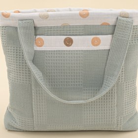 Resim Bebek Bakım Çantası - Petrol Mavisi Waffle - Puantiye 