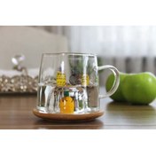 Resim Alf Cam Kupa Bardak Ananas Figürlü 280 ml 