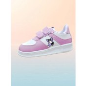 Resim Mor Bantlı Morlu Bebe Kuromici Baskılı Çocuk Spor Ayakkabı Sneaker 