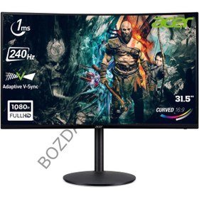 Resim ACER Nitro Xz320q 31.5" 240hz 1ms (hdmı+display) Adaptive-sync Full Hd Curved Monitör Um.jx0ee.x01 UM.JX0EE.X01 