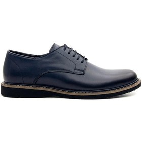 Resim Komcero 7416 Erkek Hakiki Deri Bağcıklı Klasik Casual Ayakkabı 001 