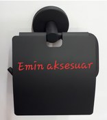 Resim Tuvalet Kağıtlık Kapaklı Siyah 