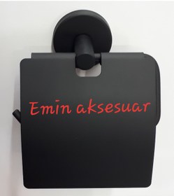 Resim Tuvalet Kağıtlık Kapaklı Siyah 