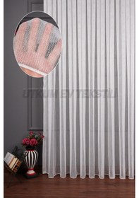 Resim Gümüş Simli Keten Düz Tül Perde Akdz 920 