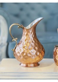 Resim Bakır Sürahi Gamzeli Model (Mat Bakır Renk) 