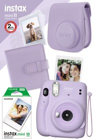 Resim Fujifilm Instax Mini 11 Lila Fotoğraf Makinesi ve Kare Albümlü Hediye Seti 22 