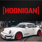 Resim Sones Hoonıgan Araba Sticker Vinil Otomatik Pencere Çıkartması Kırmızı 