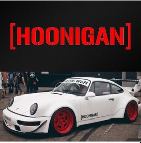 Resim Sones Hoonıgan Araba Sticker Vinil Otomatik Pencere Çıkartması Kırmızı 