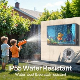 Resim SYLVOX 4K 65 inç dış mekan televizyon 2000nits IP55 su geçirmez, HDR10, Smart Google TV, Dolby Atmos, Chromcast, Google Assistant, Triple Tuner Pool Pro 2.0 