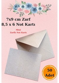Resim 50 Adet Bohem Zarf & Kart Seti - Paketleme Kartı - Ambalaj Kartı 