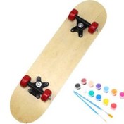 Resim Ganzhoushop Yap Suntek Kendin Kaykay Graffiti Çocuklar Boş Krem Başlangıç 60x15cm Bej Çok Renkli 