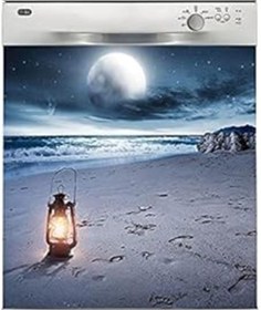 Resim Roses Store Bulaşık Makinesi Sticker Kaplama Beyaz Eşya Kaplama Fener Ay 