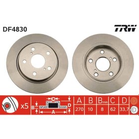 Resim TRW DF4830 Fren 4243102170 (WA247296) (Fiyat:2 Adet İçindir) 