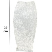 Resim ÖZER KUTU Kolye & Zincir Standı Ayaklı Gri Süet 3.boy (26 Cm ) 