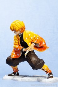 Resim oyuncakçı savaş & europe shop Zenitsu Agatsuma Demon Slayer Figürü 18 Cm 