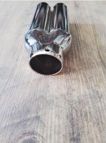 Resim Çifli Nikelaj Her Araca Uyumlu Sessiz Egzoz Ucu 