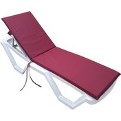 Resim Mirzademarket Şezlong Minderi Lüks Su Geçirmez Kumaş Fermuarlı-Bordo 