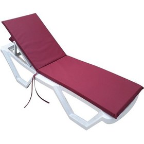Resim Mirzademarket Şezlong Minderi Lüks Su Geçirmez Kumaş Fermuarlı-Bordo 