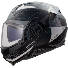 Resim Ls2 Advant 2 Astral Çene Açılır Kask Mat Gri - Siyah 