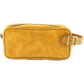 Resim Twingold İsme Özel Dopp Kit Kişisel Bakım Ve Seyahat Çantası - %100 Rainbow Deri - Ac14004 - Hardal Sarısı Hardal 