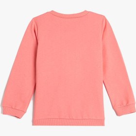 Resim Kız Bebek Sweatshirt Şardonlu Köpek Baskılı Pamuklu 