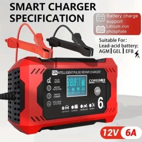 Resim Gümrük Bey Corebox 12V 6A Akıllı Batarya Şarj Cihazı 