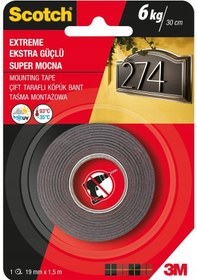 Resim Scotch Extra Güçlü Montaj Bandı 19 MM X 1.5 M Çift Taraflı Bant 