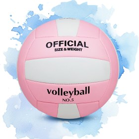 Resim Yumuşak Çift Renkli Açık Hava Plaj Voleybolu Topu - Resmi Boyut 5 - Rahat Tutuş & Dayanıklı - Yeni Başlayanlar veya Meraklılar İçin Uygun - 1 Adet/2 Adet/3 Adet Set 
