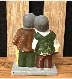 Resim Sevgililer Günü Romantik Işıklı Sokak Lambalı Biblo, Çift Figür, Çok Renkli 