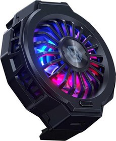 Resim SR07 RGB Işıklı Fırtına Telefon Soğutucu Fan Oyunculara Özel Benks